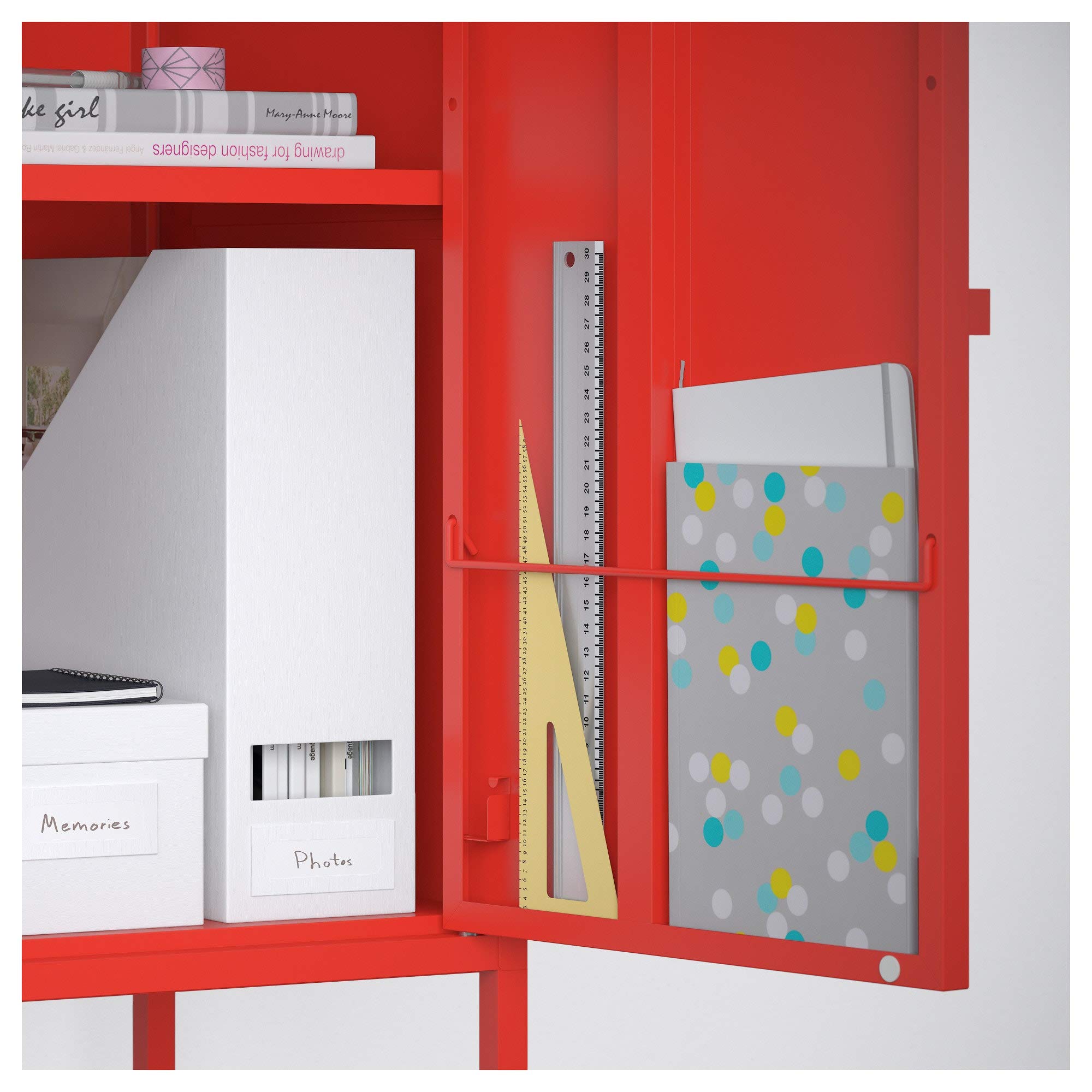 IKEA LIXHULT レッド LIXHULT Cabinet, metal/red, 35x60 cm - IKEA